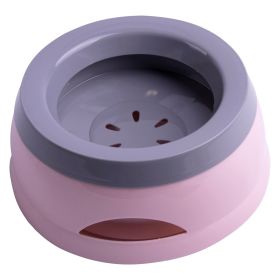 Pet Life 'Hydrain' Anti-Spill Water and Food Pet Bowl (Color: PINK)
